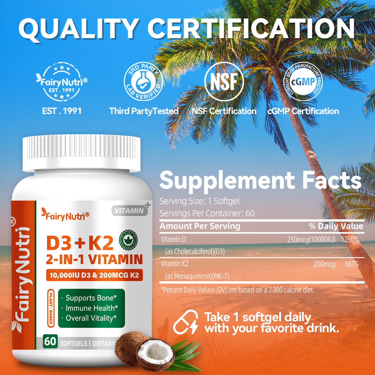 D3+K2 2-in-1 Vitamin